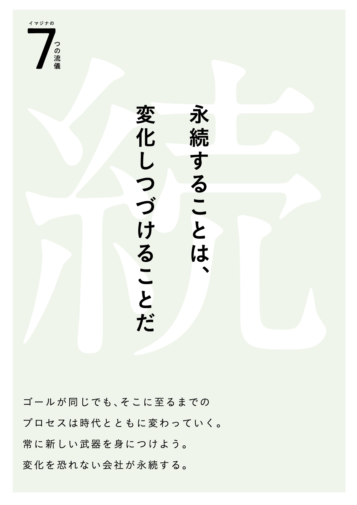 永続することは、変化しつづけることだ